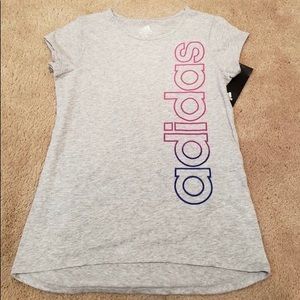 Girls Gray Adidas t-shirt